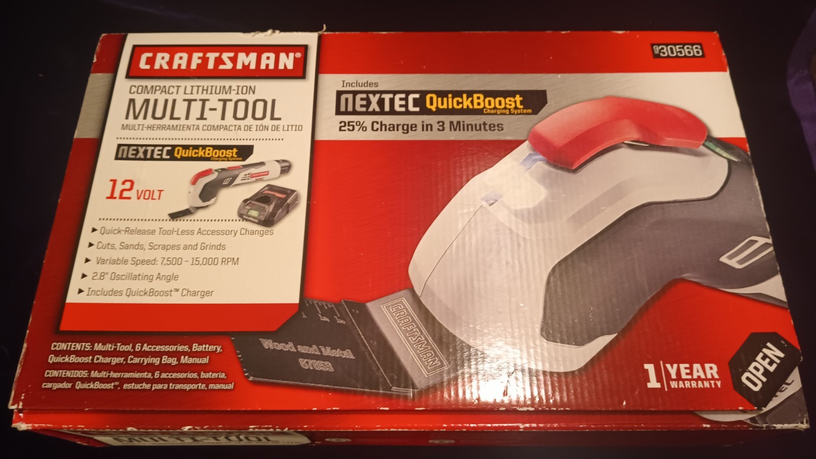 craftsman compact lithium ion multi tool fast charge complete set with accessori