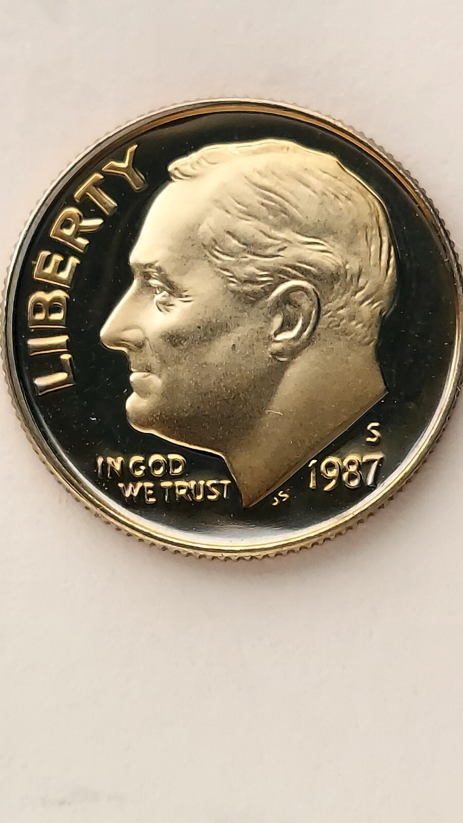 1987-S United States Proof Clad Roosevelt Dime