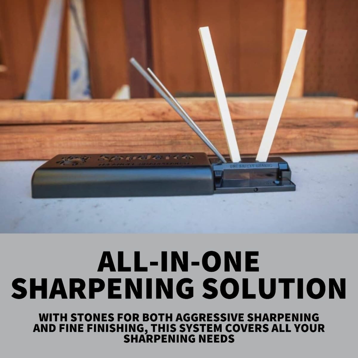 Spyderco TriAngle Sharpmaker, Complete Knife Sharpening System with Medium Gr...