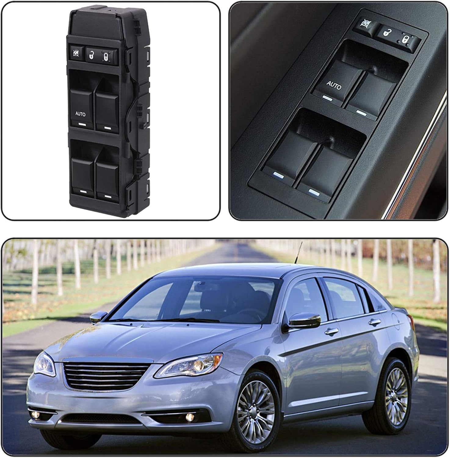 Obaee Power Window Switch Front Left Driver Side, Compatible with 2008-2013 Dodg