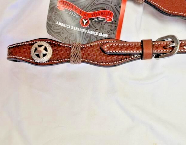 Circle Y Leather Headstall--Basketweave--New With Tags