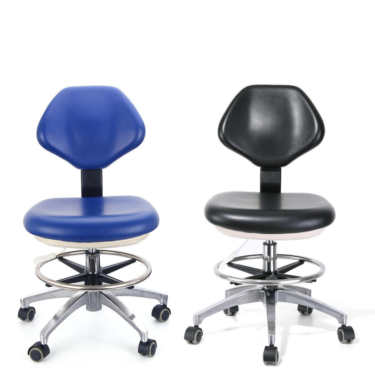 US Adjustable Stool Doctor Chair Hydraulic Rolling for Dental Massage Salon Spa
