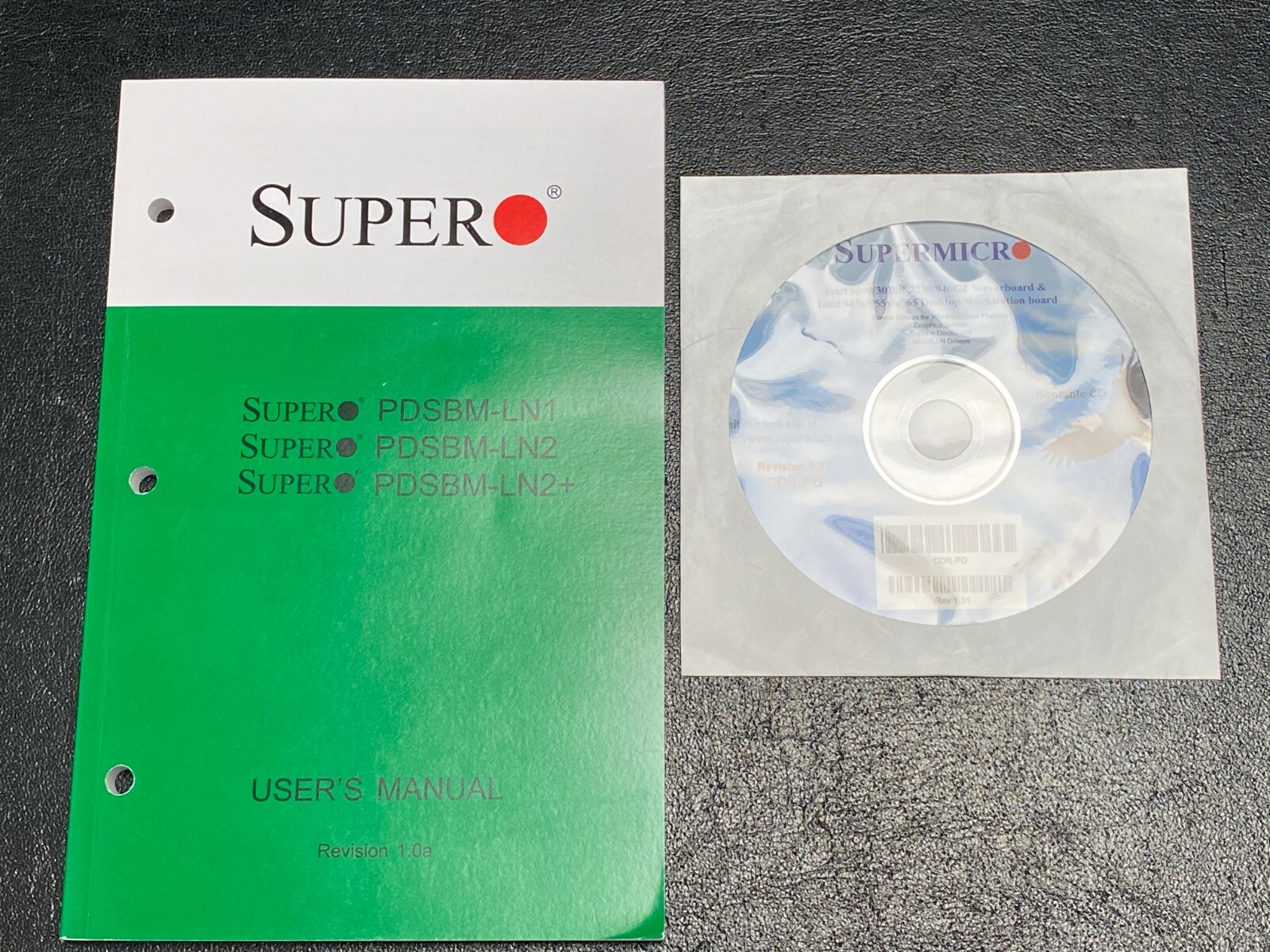 SuperMicro PDSMB-LN1, LN2, LN2+ User's  Manual Rev 1.0A Driver CD Rev 1.31