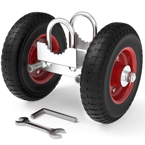 Heavy Duty 8" Rolling Gate Wheels with Double U-Bolts - Sliding Gate Rollers for
