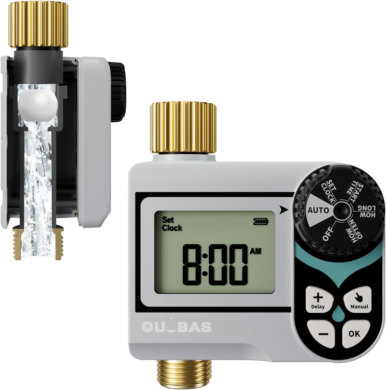 Zero Pressure Water Timer, Programmable Sprinkler Timer for Garden Hose Faucet w