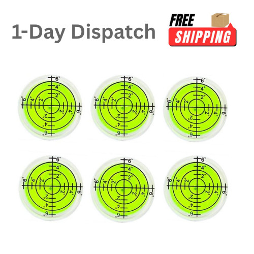 6Pcs Circular Bubble Spirit Levels 32mm RV Levelers for Travel Trailer Camera