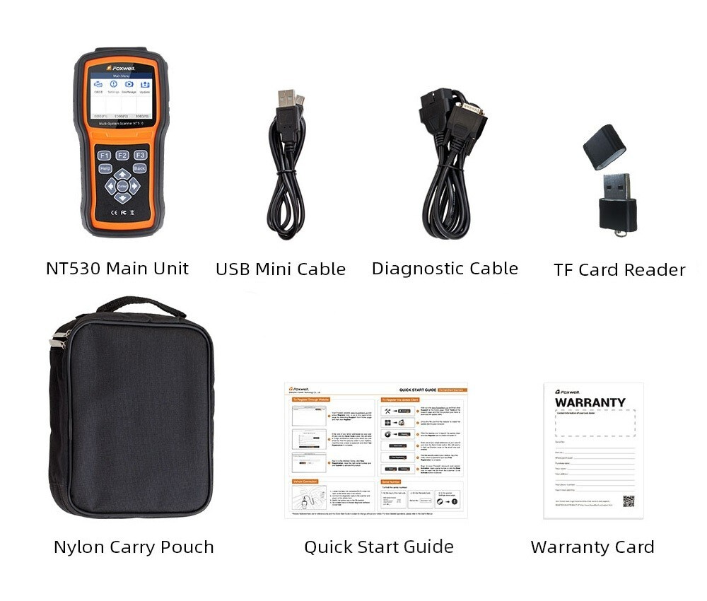 FOXWELL NT530 DODGE JEEP CHRYSLER DIAGNOSTIC SCANNER TOOL CODE READER NT510