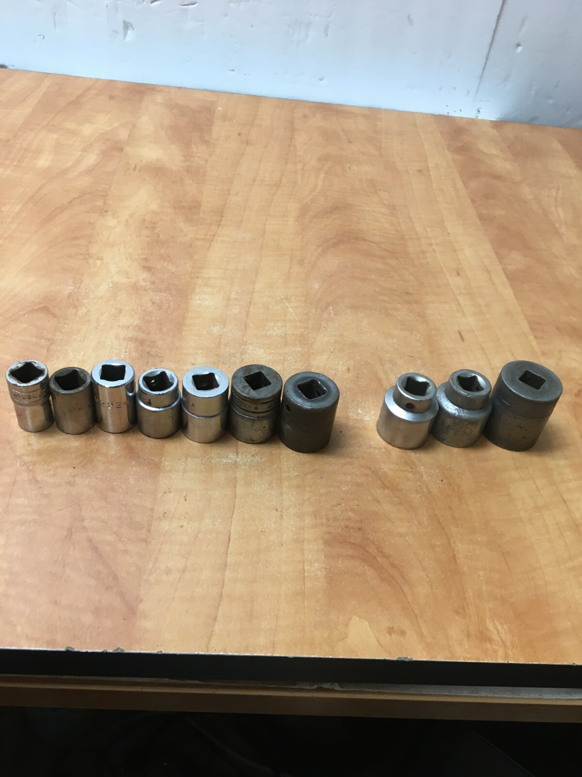 MAC Tools & Snap On 1/2" Drive SAE Shallow 10pc Socket Set 9/16" to 1-1/8"