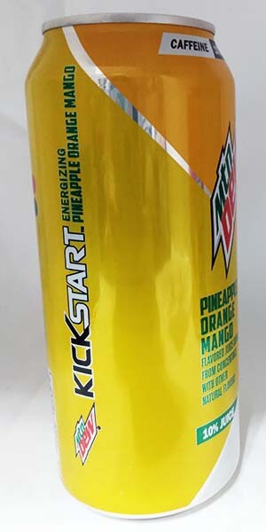 Mountain Dew Pineapple Orange Mango Kickstart (2025) Caffeine NEW FULL 16oz Can