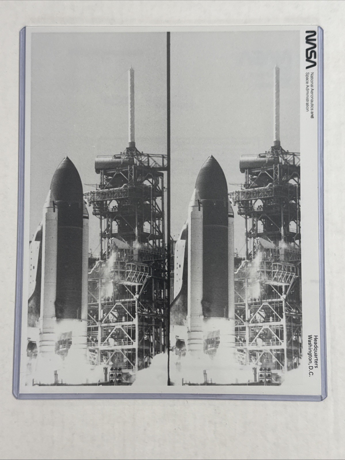 NASA Two Views Of STS-51L Launch Photo 2 Press Photo