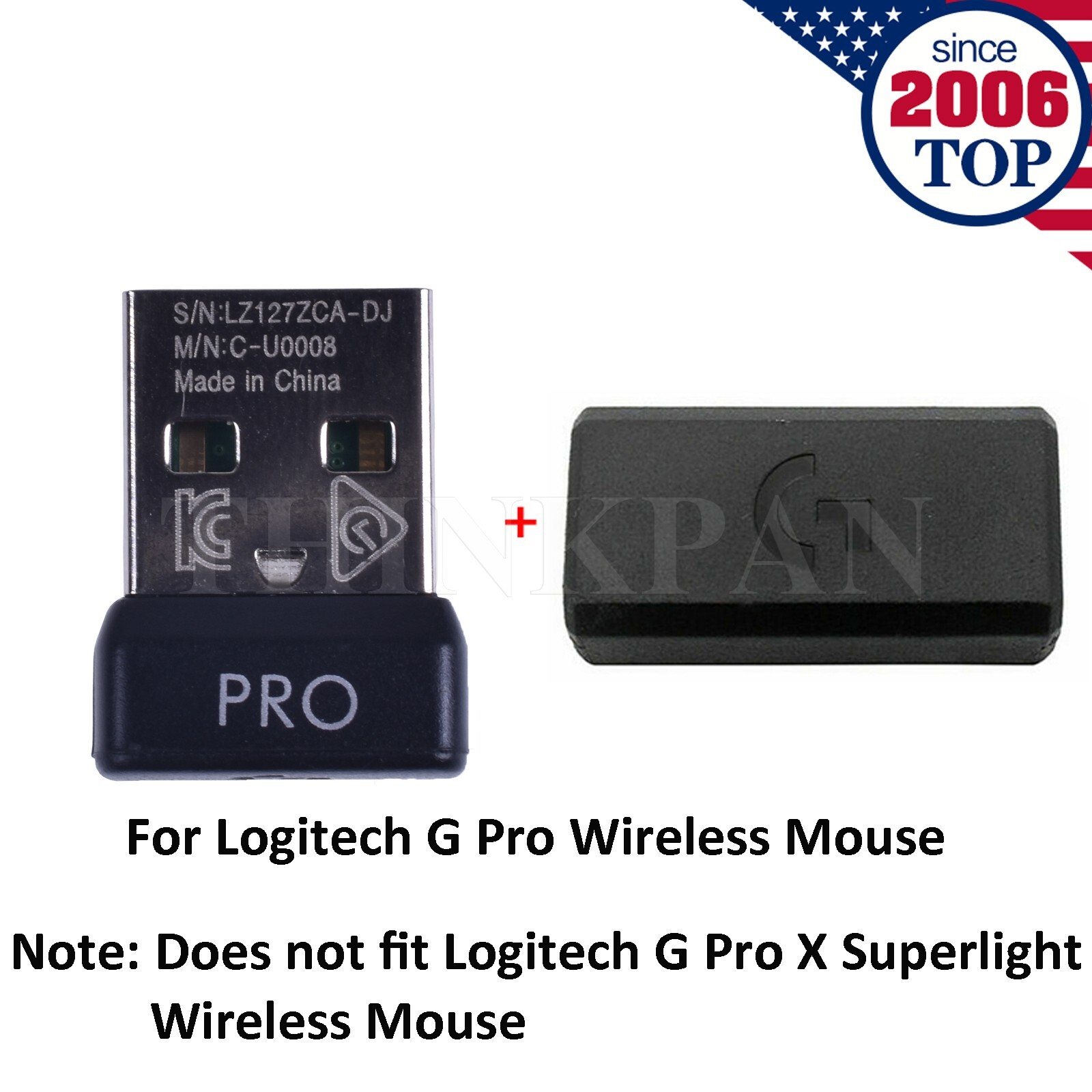 USB Dongle Mouse Receiver + Extension Port Adapter for Logitech G PRO C-U0008