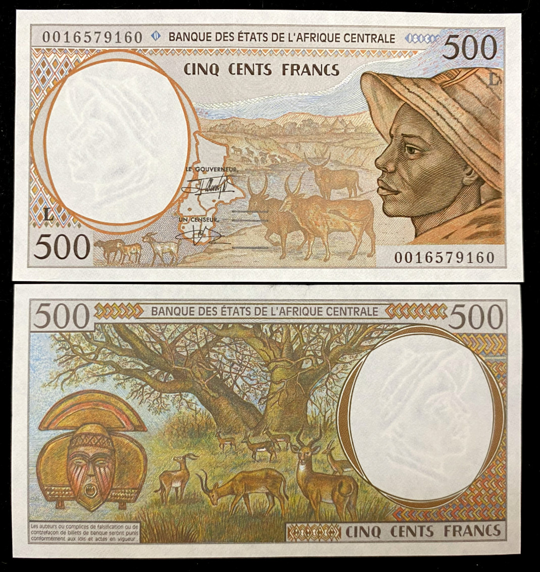 CENTRAL AFRICAN STATES GABON 500 FRANCS 2000 UNC World Paper Money