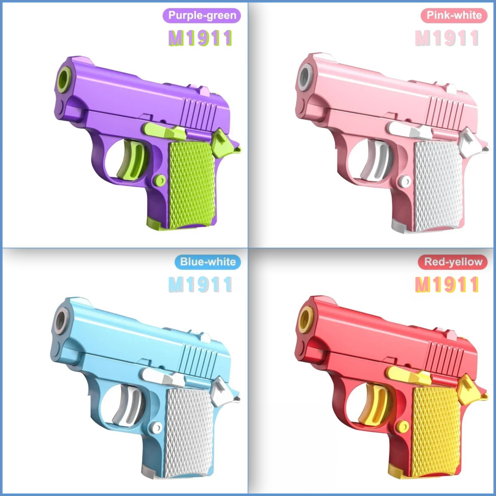 Mini Colt 1911 Toy Gun – EDC Fidget Model with Movable Slide Non-Shooting Stress