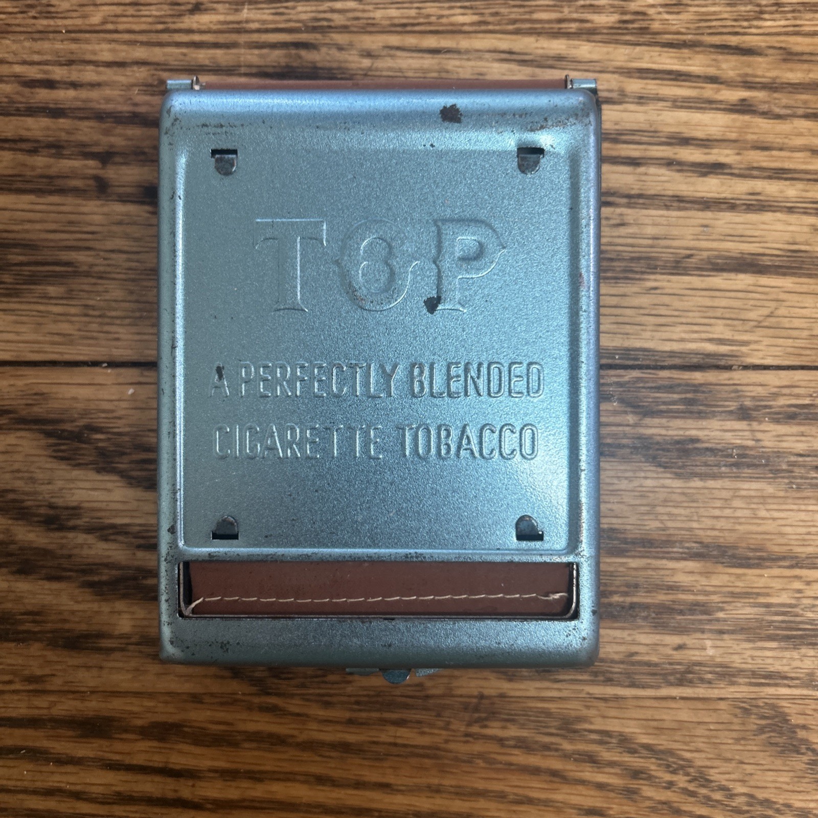VTG TOP Cigarette Rolling Machine 70s Metal Blue Tobacciana Reynolds