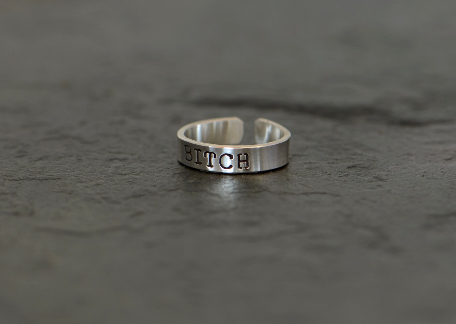 Bitch toe ring midi ring or pinky ring made from sterling silver