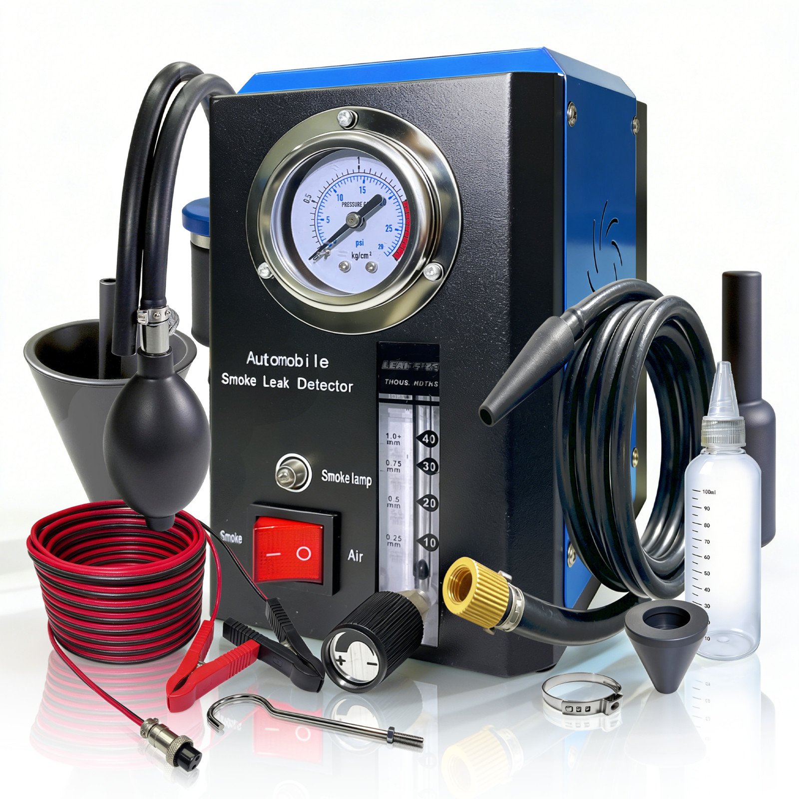 Automotive EVAP Smoke Machine Car Vacuum Leak Detector W/Adjustable Flow Meter
