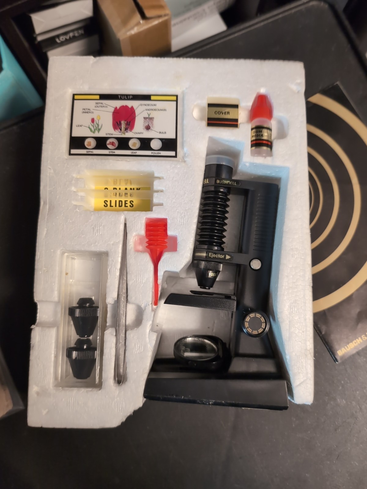 Vintage Bushnell Multi-Power Microscope Set Model 18-0100 In Original Box