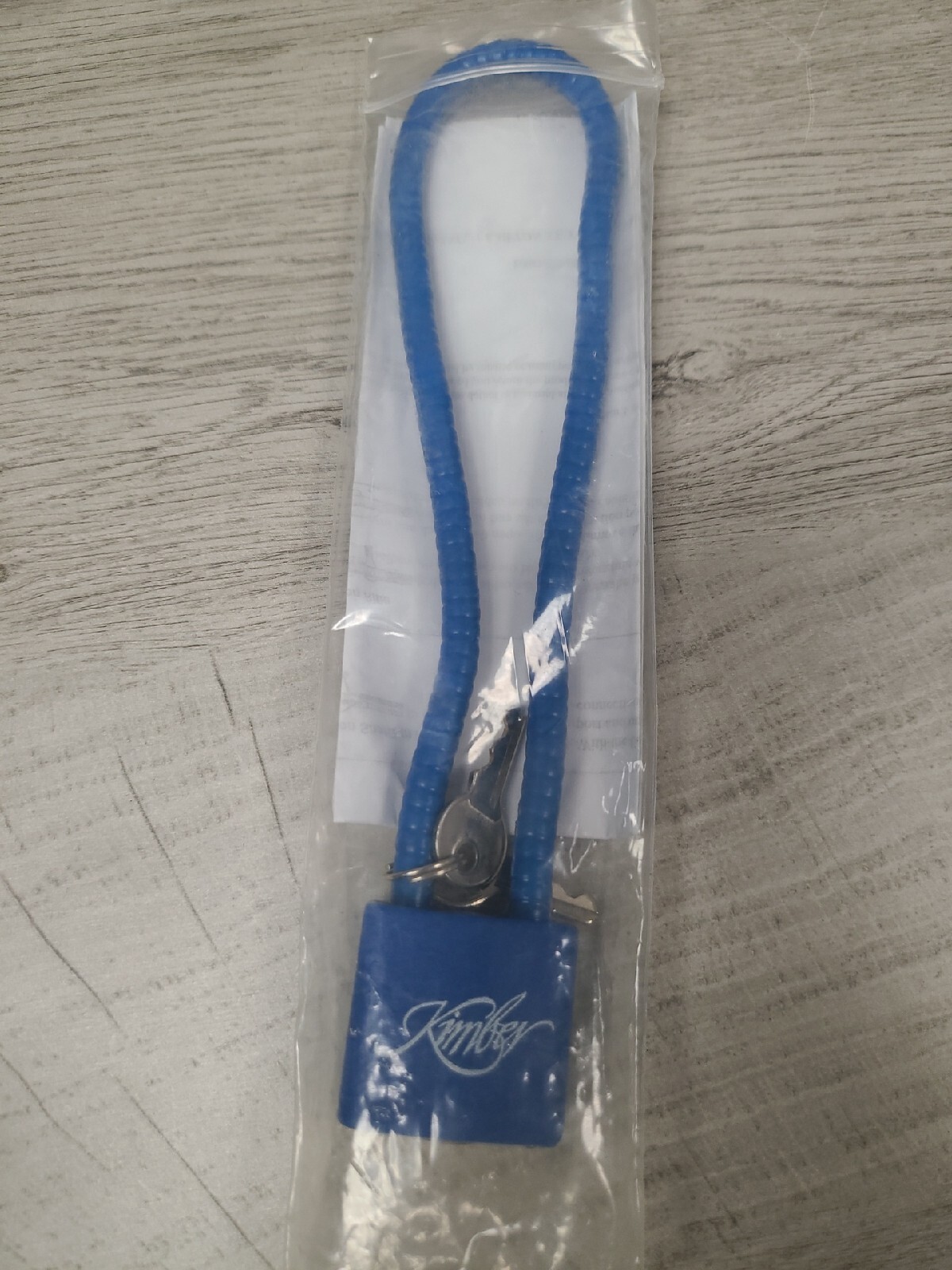 Regal Firearms Kimbey Gun Cable Lock Blue 2 Keys NEW
