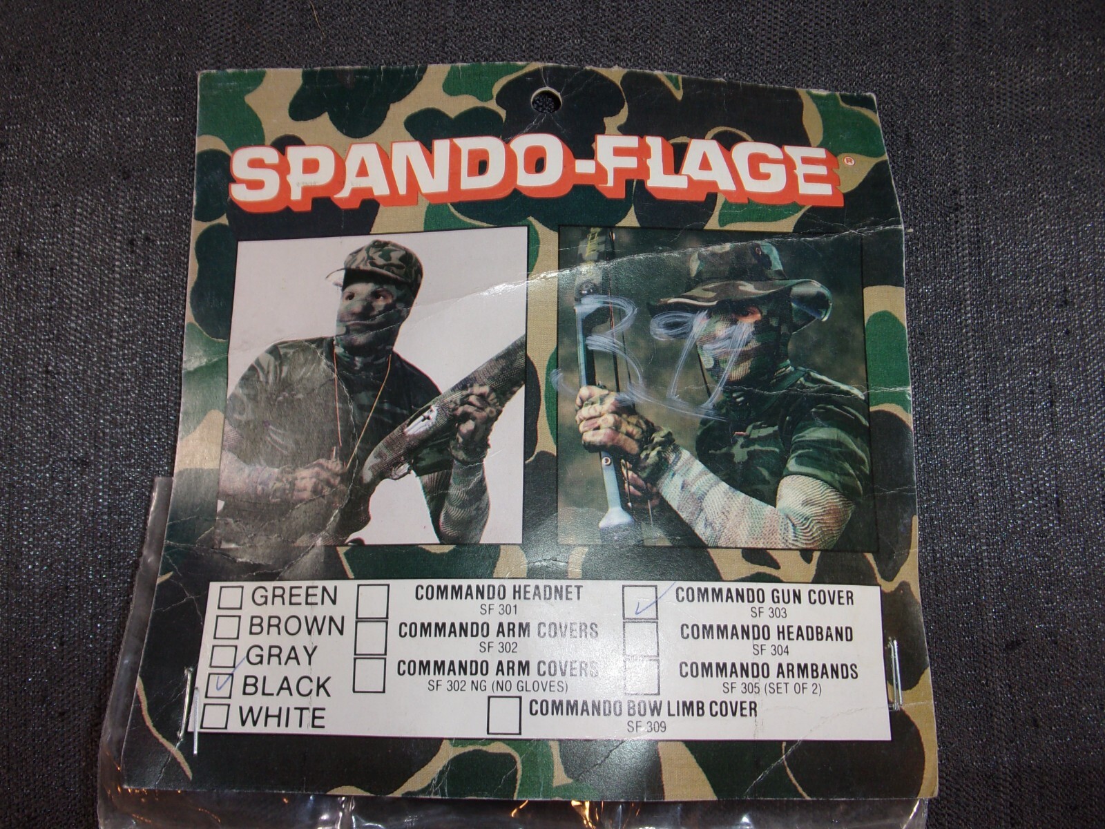 SPANDO-FLAGE SPANDOFLAGE BLACK COMMANDO GUN COVER CAMOUFLAGE PROTECTIVE NETTING