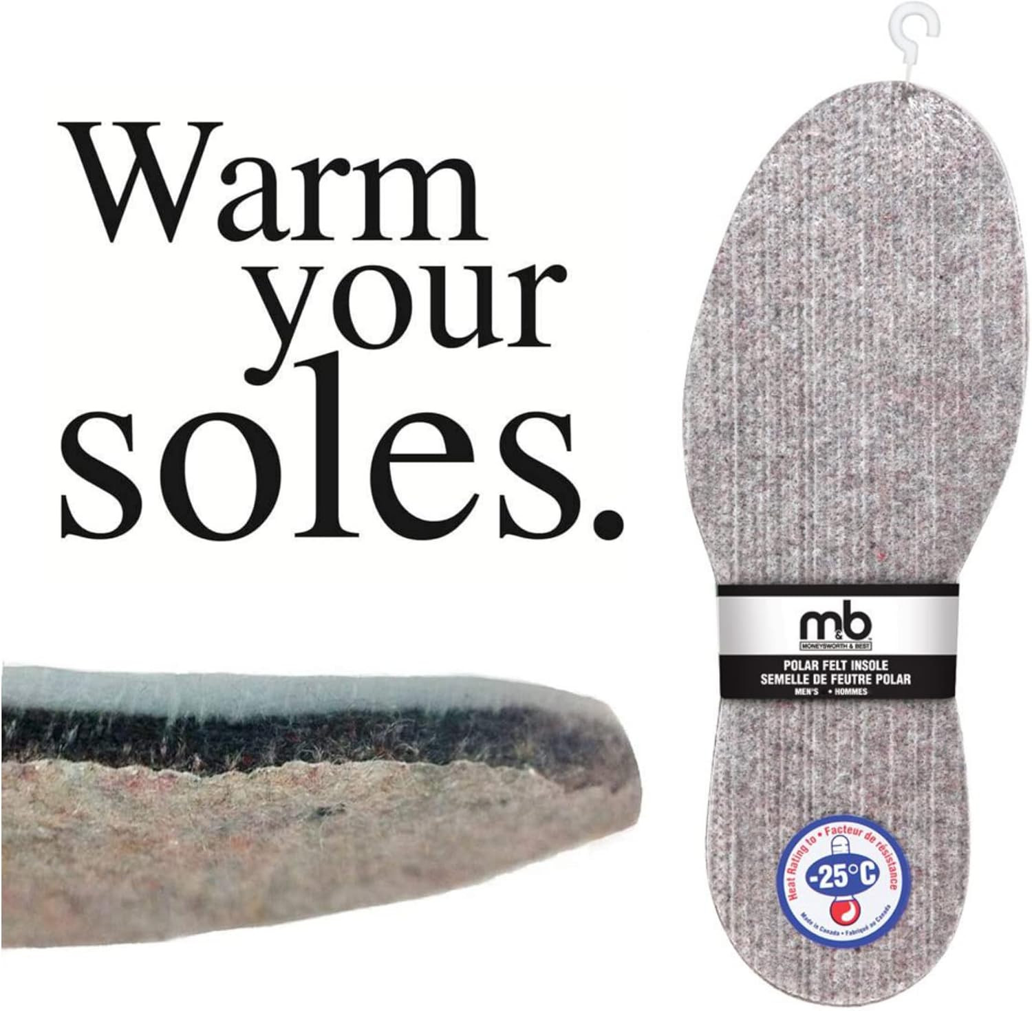 MONEYSWORTH and Best | Polar Felt Insoles | down to -25C