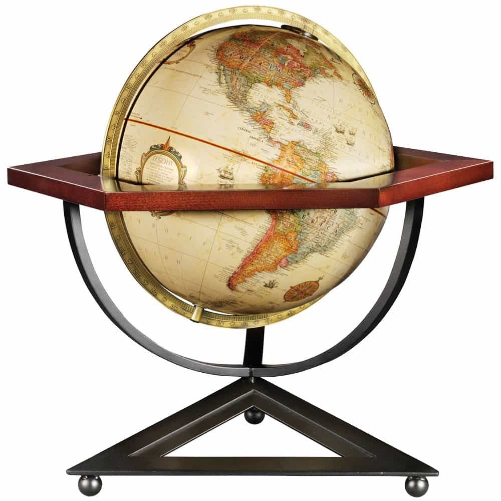 Replogle Hexagon Desktop Globe, Antique 12"