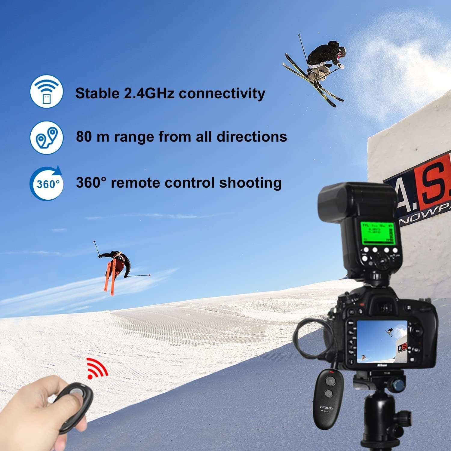 PHOLSY P6 Wireless Remote Shutter Release for Panasonic Cameras