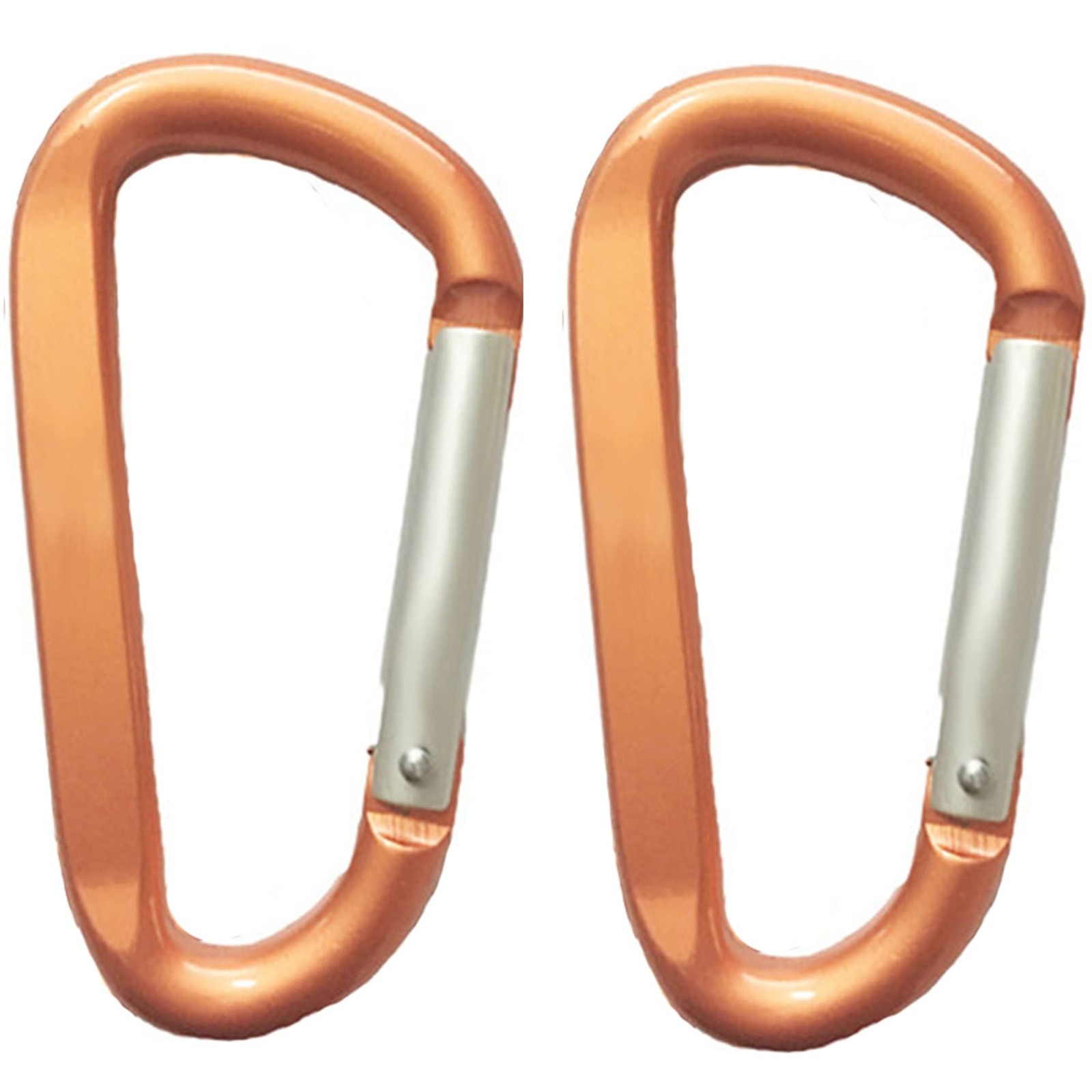 Large Carabiners Keychain 3" Aluminum D Shape Premium Durable D-Ring Carabine...