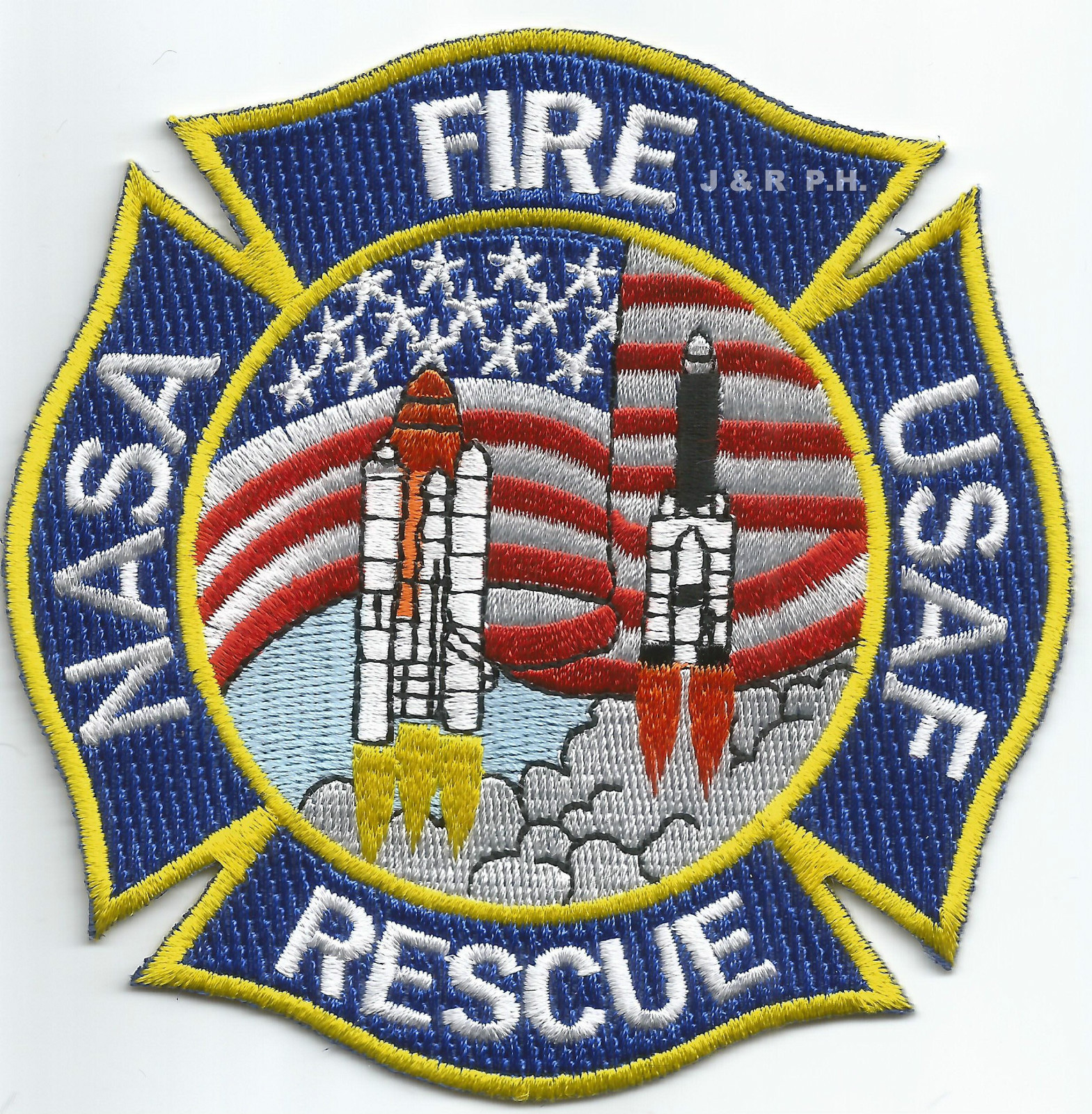 N.A.S.A. - U.S.A.F.  Fire - Rescue  (4" x 4" size) fire patch