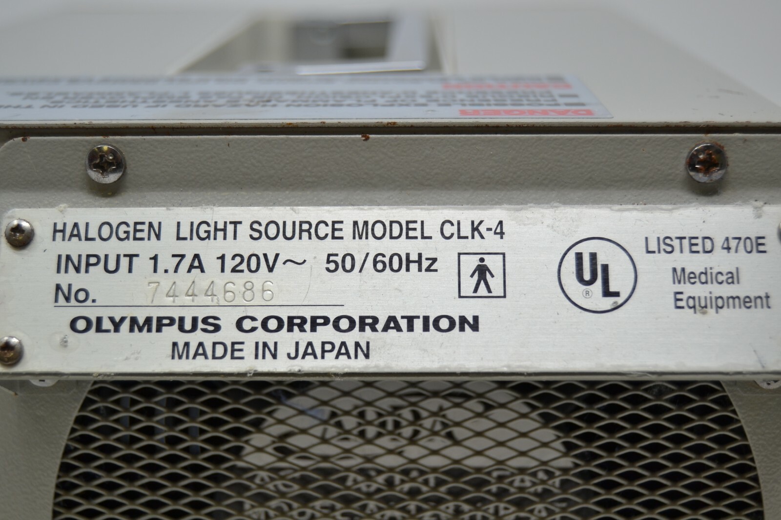 OLYMPUS CLK-4 HALOGEN LIGHT SOURCE SYSTEM COMPACT USED ENDOSCOPY SCOPE EQUIPMENT