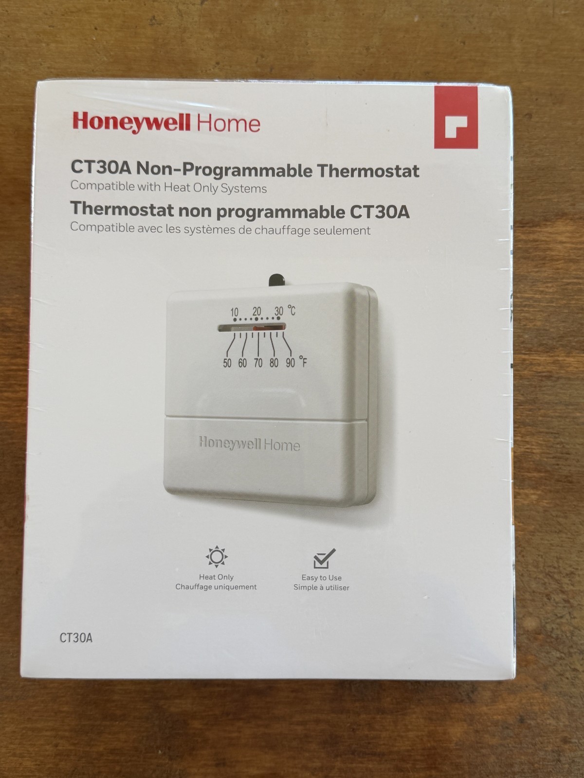 Honeywell Non-Programmable Thermostat Heat Only CT30A - Sealed