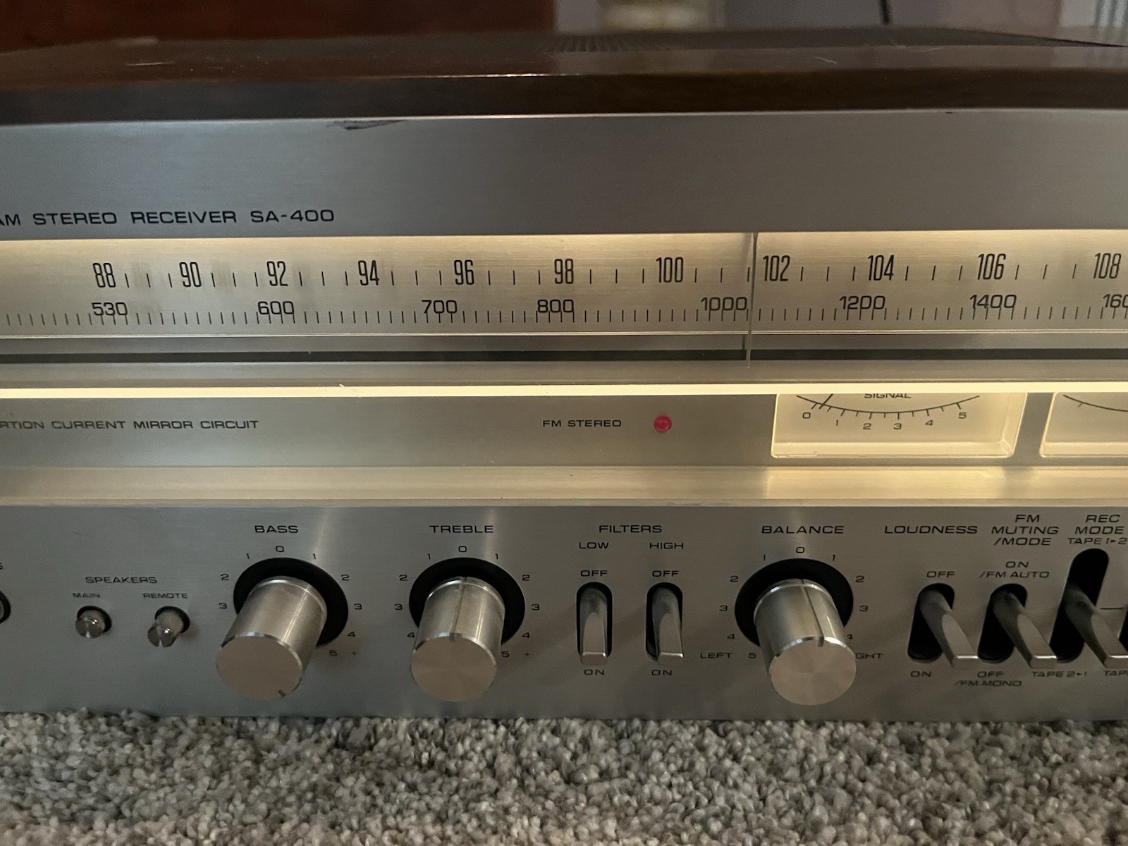 TECHNICS SA-400 STEREO FM-AM STEREO RECEIVER WORKS READ