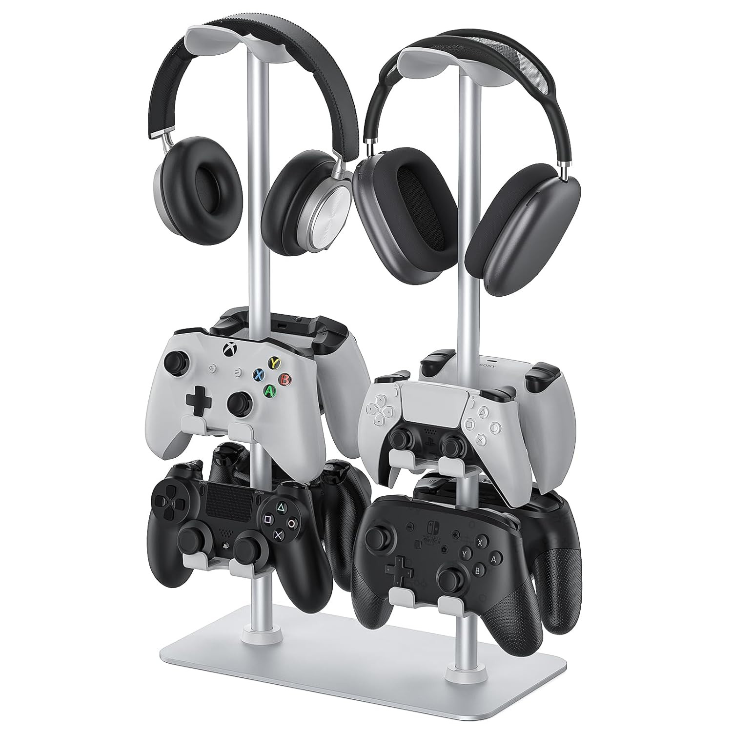Gaming Stand  For PS5 Xbox Switch 8 Gamepads Controllers 2 Headphones Headsets
