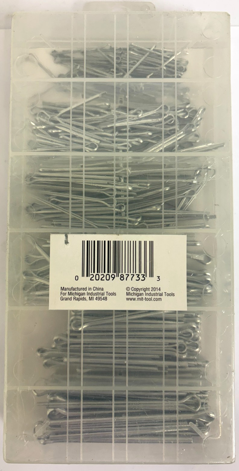 290 PIECE COTTER PIN ASSORTMENT WORKSHOP 87733
