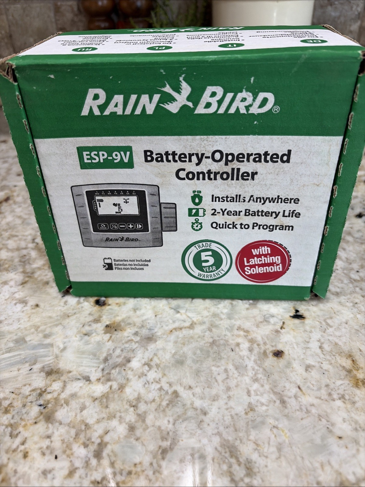 Rain Bird Battery-Operated Controller ESP-9V1 (1 Zone) w/ Cover, New in Open Box
