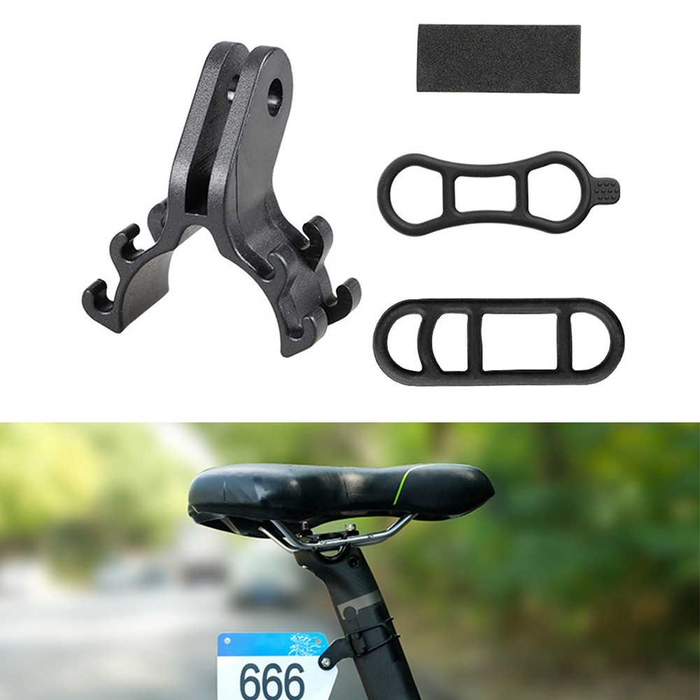 Flashlight Holder Torch Clip Black Lamp MTB Mount Part Plastic Silicone