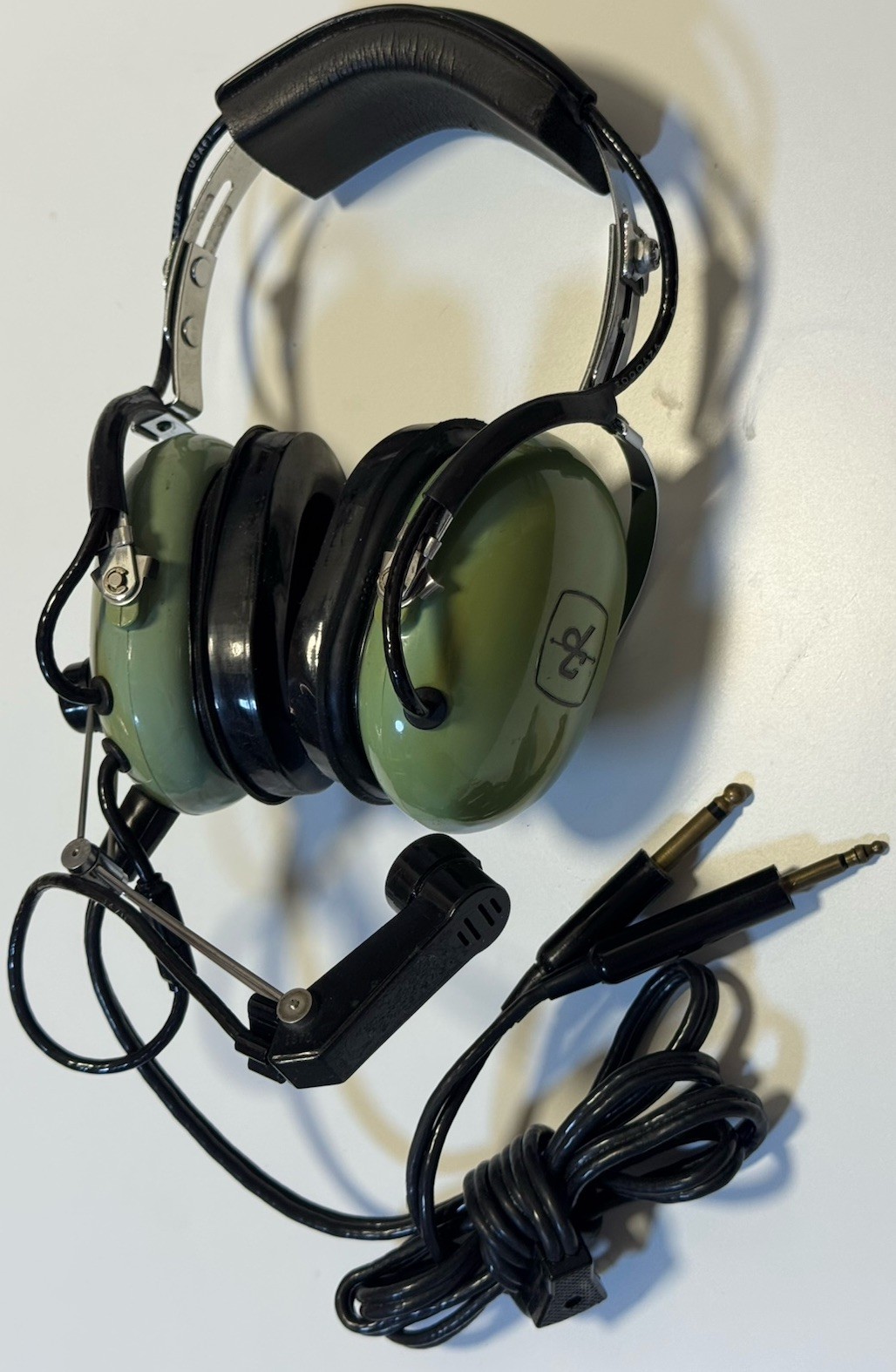 🎧 🚁 David Clark Model H10-30 Aviation Headsets Dual Plugs W/ Microphone