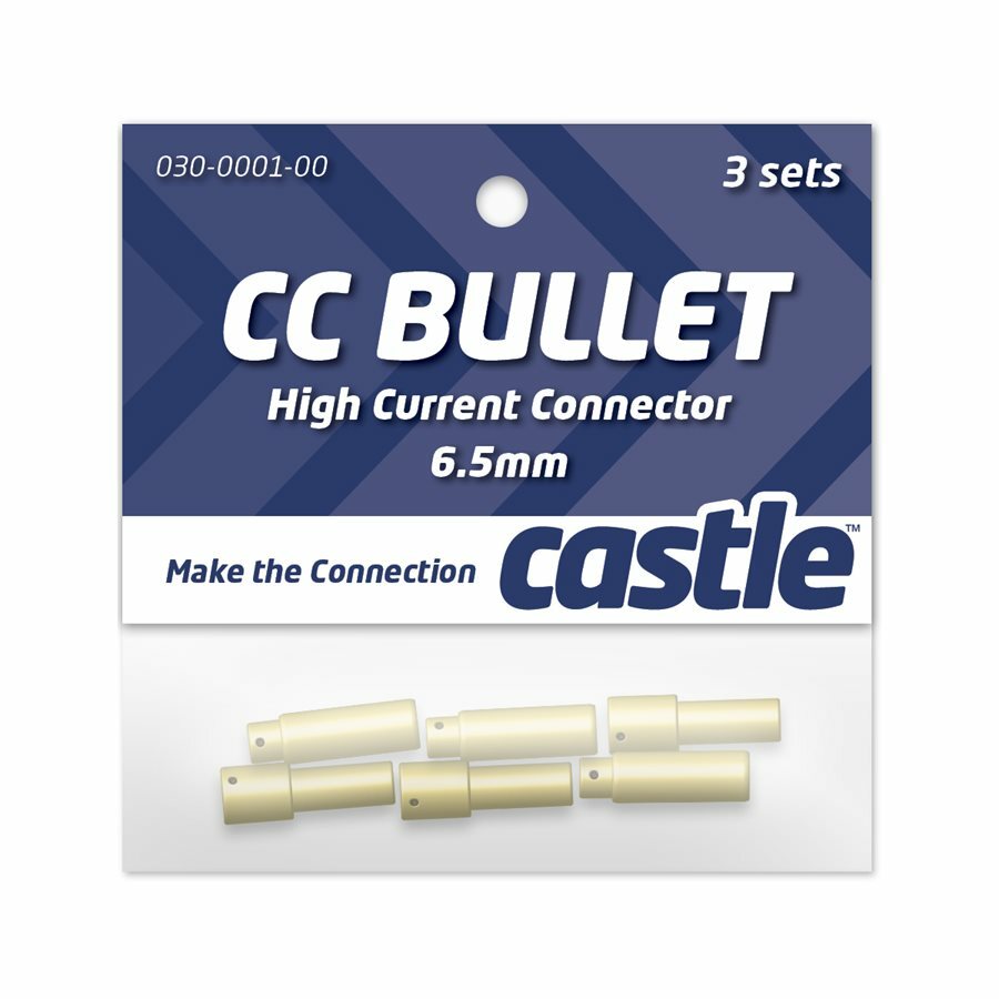 Castle Creations 6.5mm Bullet Connectors High Current /tppower/posiddien/6mm