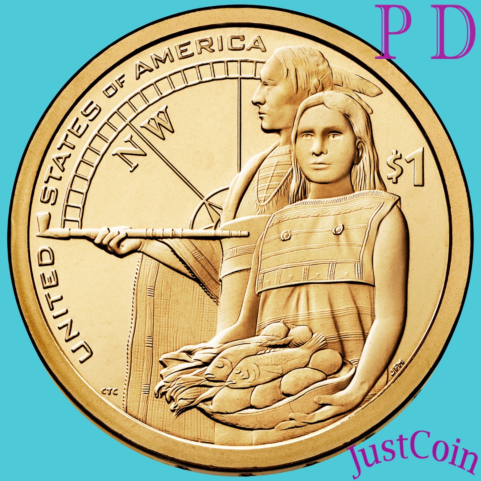 2014 NATIVE AMERICAN P&D SET SACAGAWEA GOLDEN DOLLAR FROM UNCIRCULATED MINT ROLL