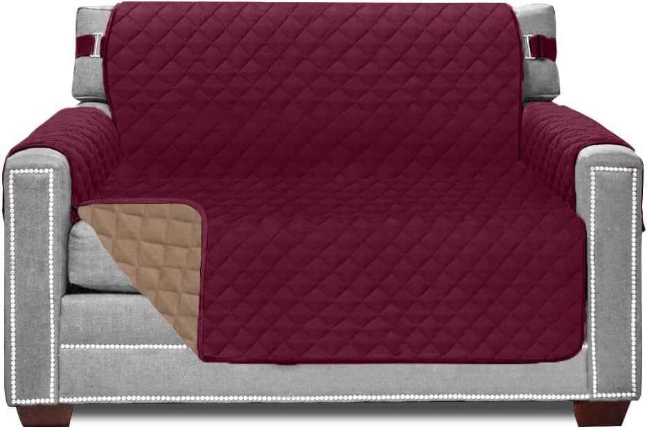 Couch Chaise Covers Dogs Reversible Furniture Protector W/ Strap Stain & Tear