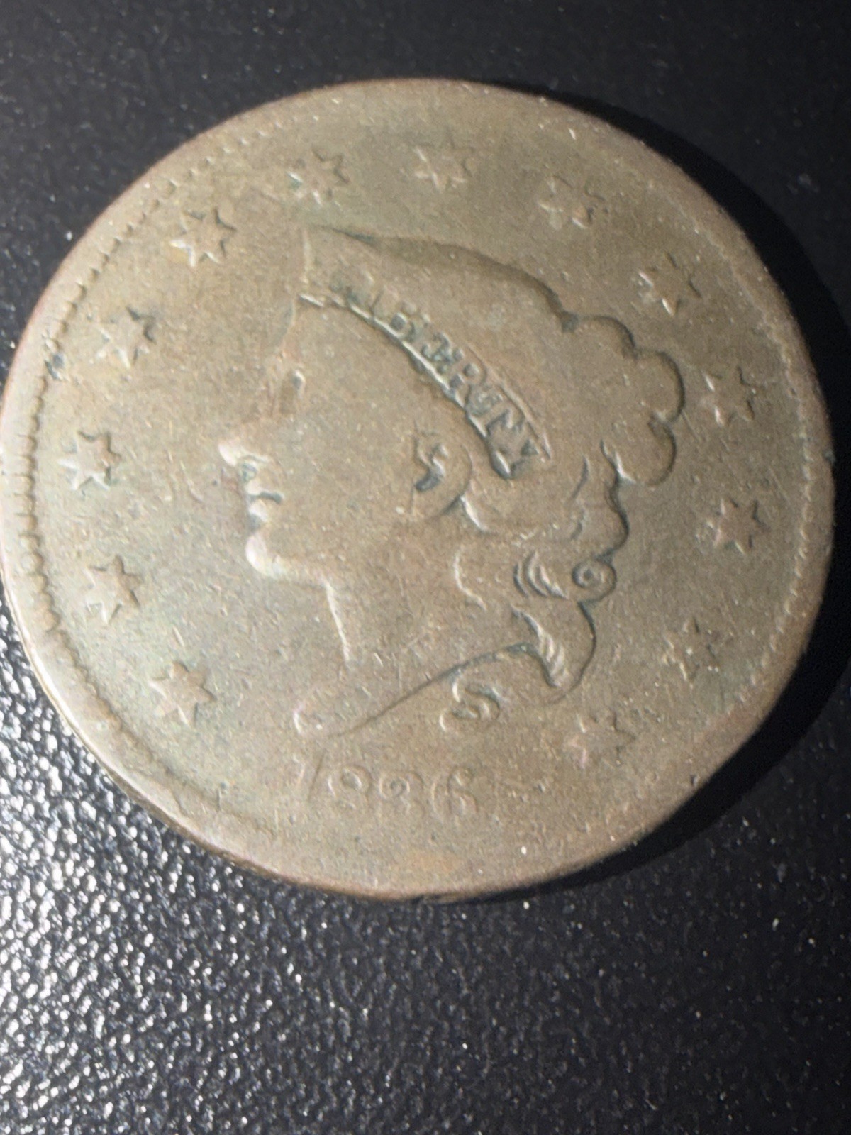 1836 Large Cent VG