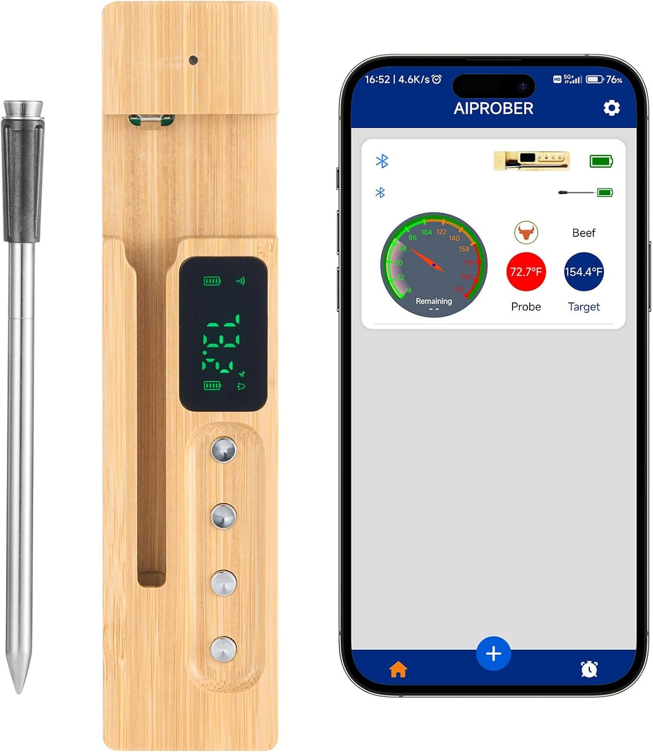 Wireless Meat Thermometer 500 Ft Range Wireless Bluetooth Meat Thermometer Digit