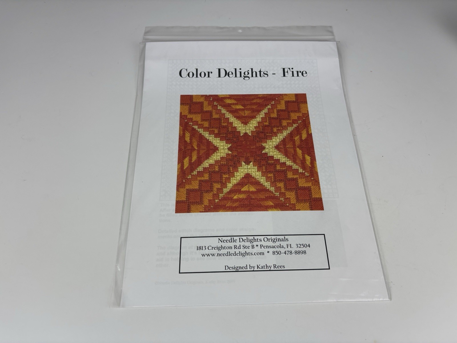 Needle Delights Originals Color Delights Fire Needlepoint Pattern 1S