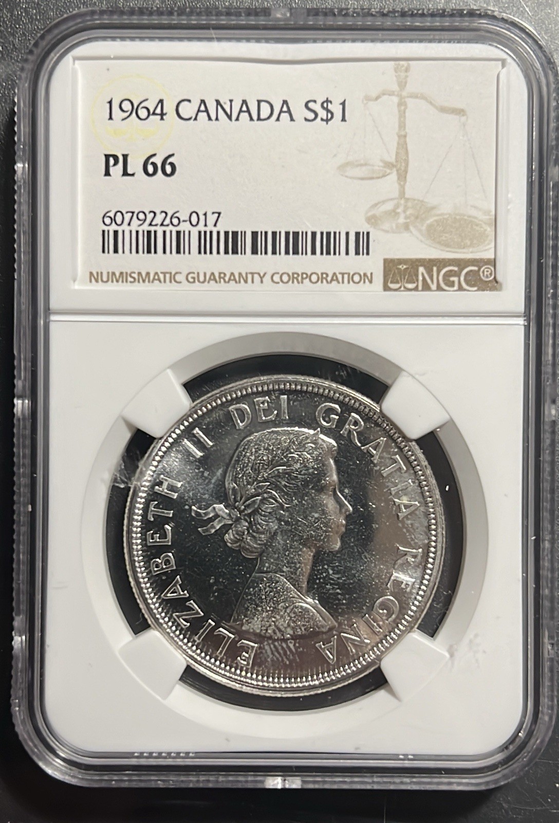 1964 Canada Silver Dollar NGC PL66 Prooflike QEII $1 – High Grade