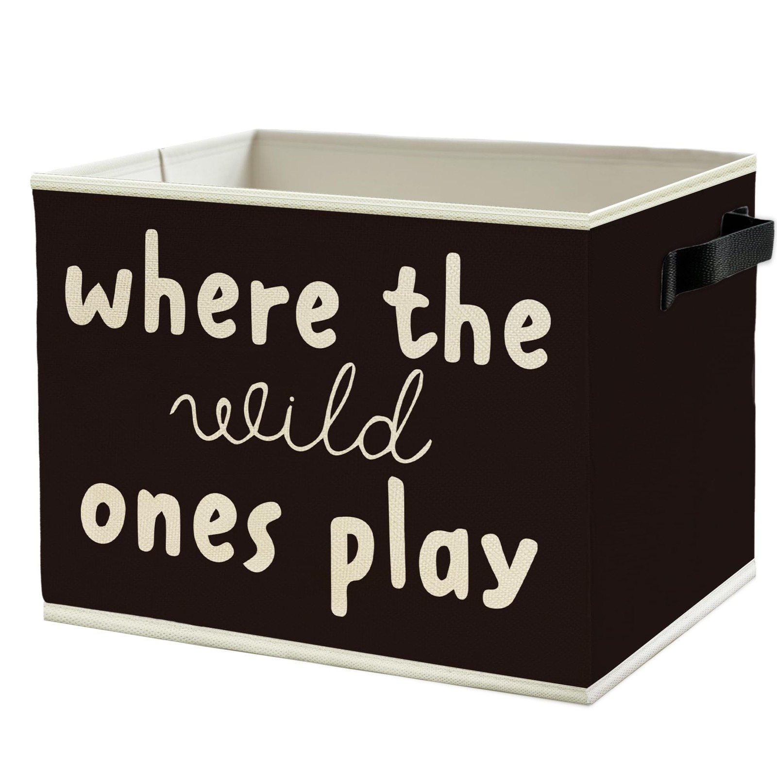 Olive Red Boho Classroom Storage Bins Box with Handles, Where the Wild Ones P...