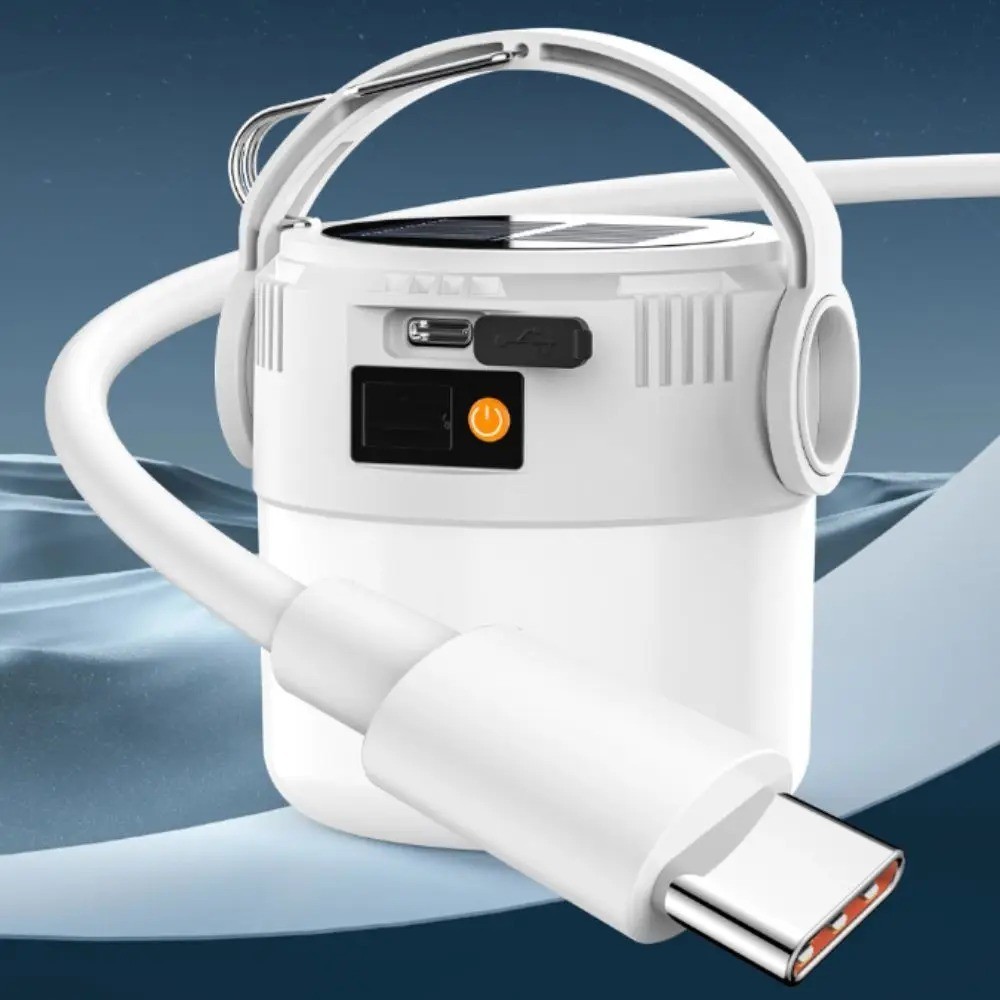 Solar Portable Rechargeable LED Camping Lantern Flashlight Lamp USB Rechargeable