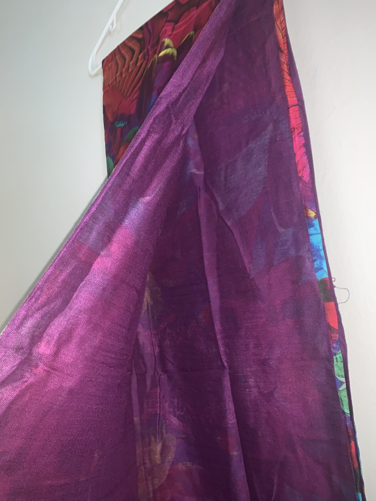 $78 NWT ECHO WOMENS RAINBOW FLORAL Wild Birds SCARF- JC304