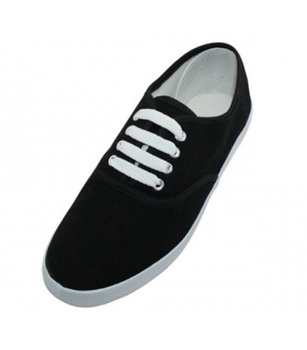 Womens Classic Plimsoll Sneaker Lace Up Fashion Canvas Shoes, Colors, Sizes 6-11