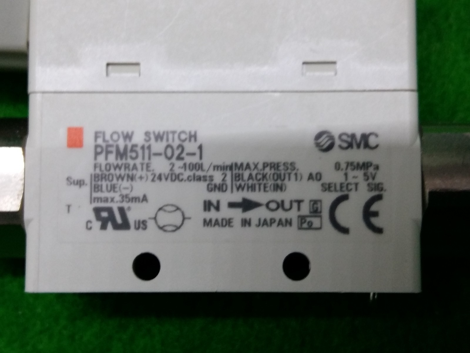 SMC PFM51-02-1 FLOW SENSOR.,USED