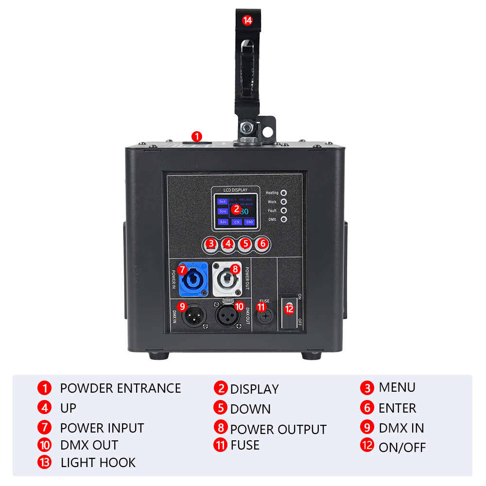 800W Waterfall Cold Spark Machine Hanging Stage Effect Wedding DJ Party