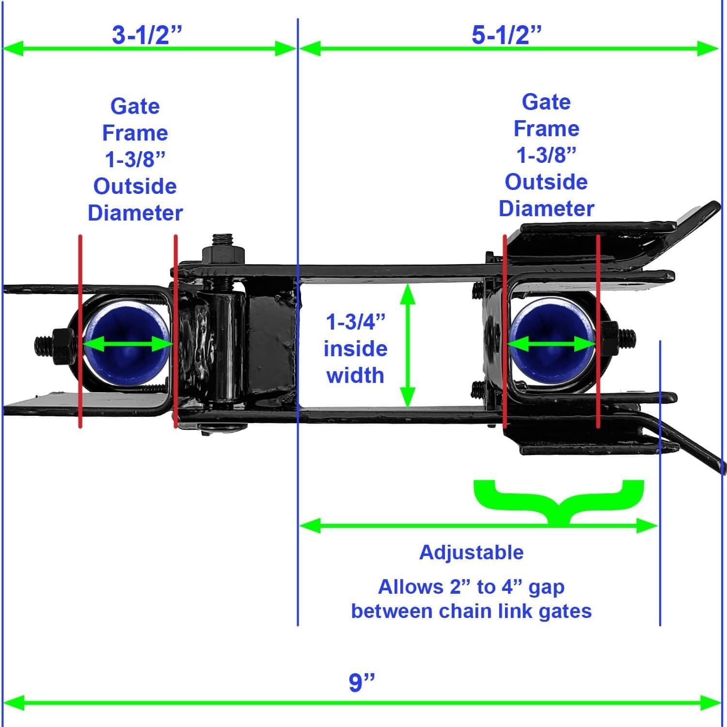 Double Gate Latch with Pad Lock Locations